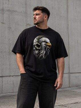 brand new tshirt biker , skull . eagle  xlarge